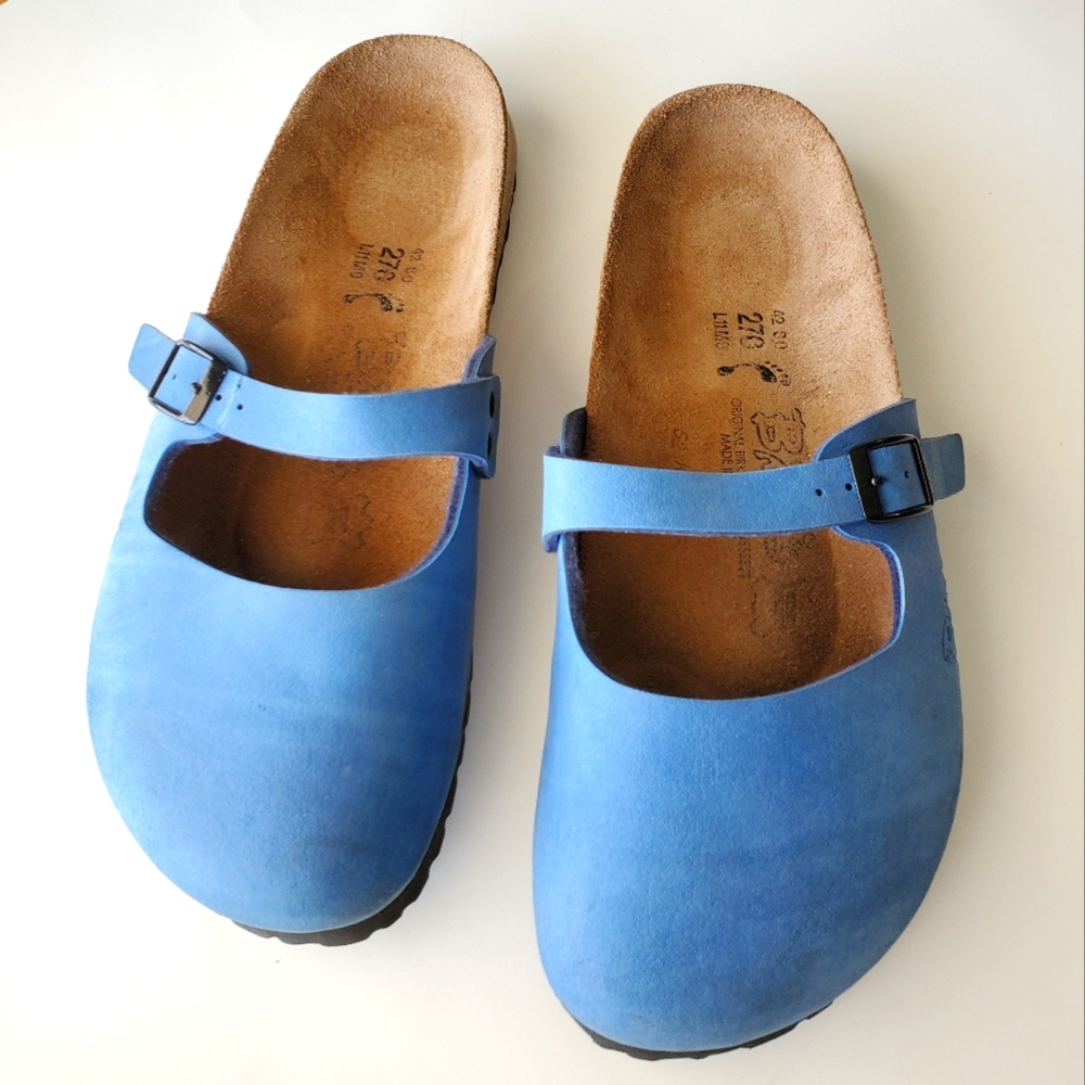 Blue Birki's Maria Mary Jane Clogs by Birkenstock